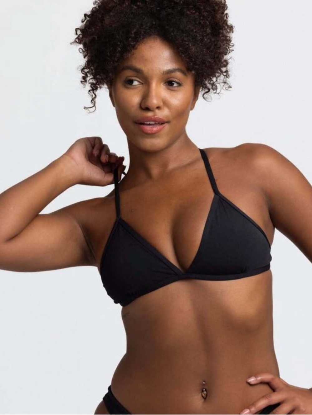 Jolyn Black Triangle Bikini Top
